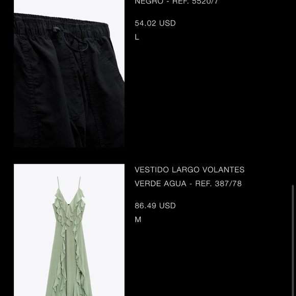 Zara Green Ruffled Maxi Dress - Picture 7 of 7